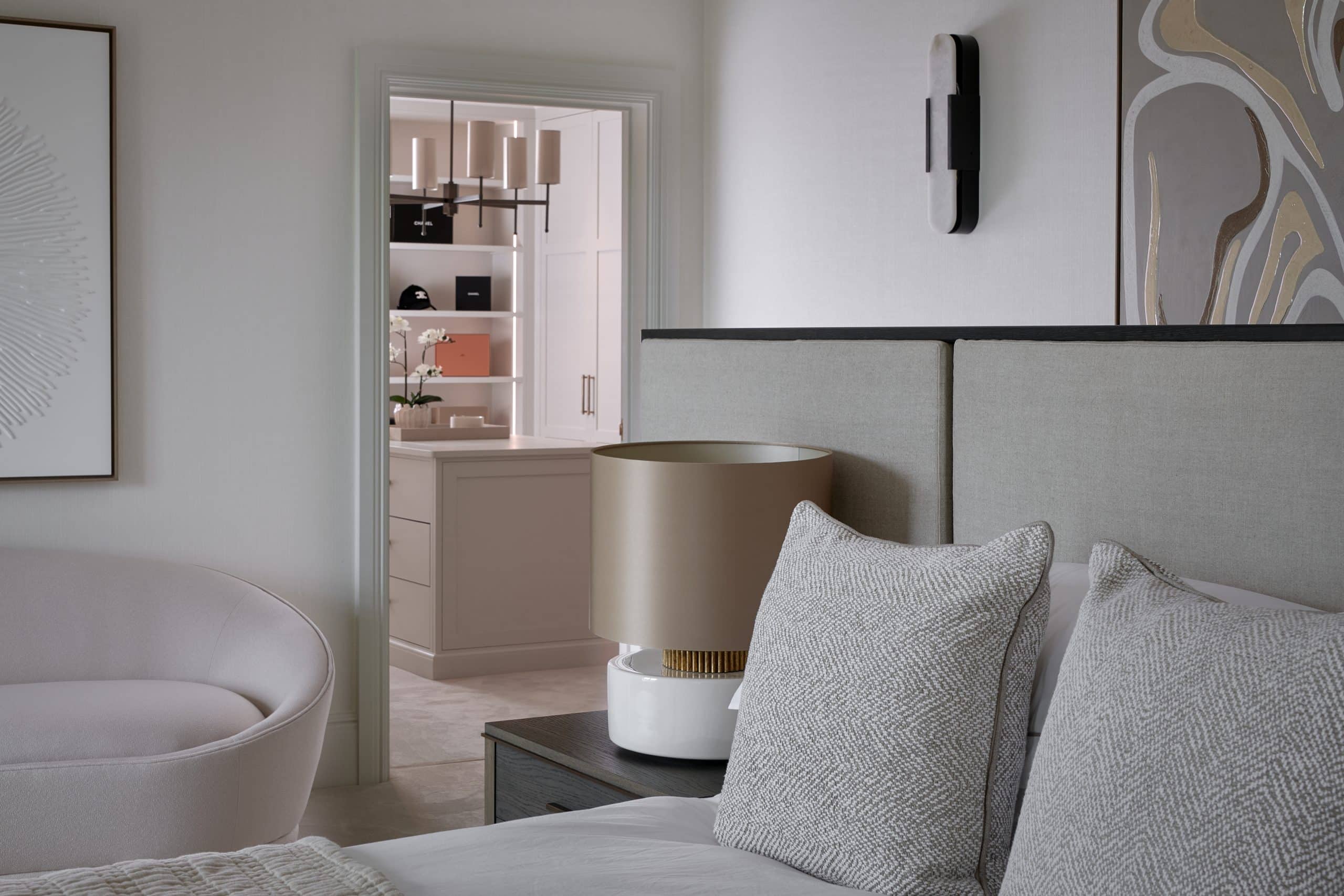 Bespoke luxury dressing room with handmade cabinetry in Kent